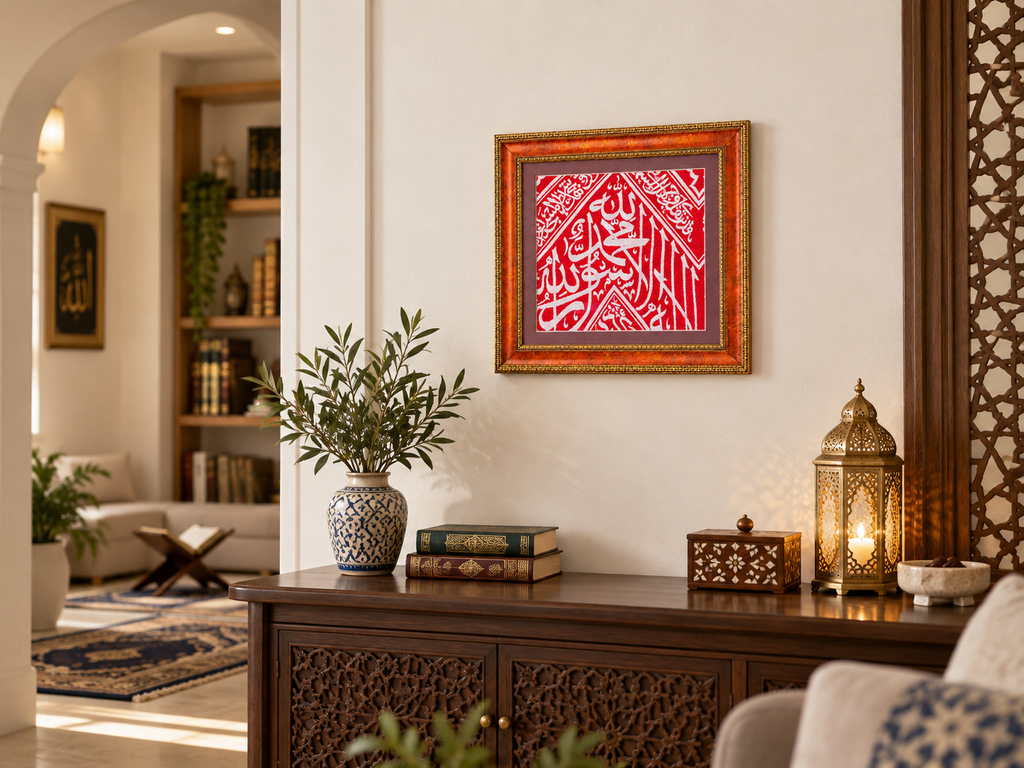 Certified Framed Prophet Muhammad (PBUH) Grave Cloth - Islamic Decor