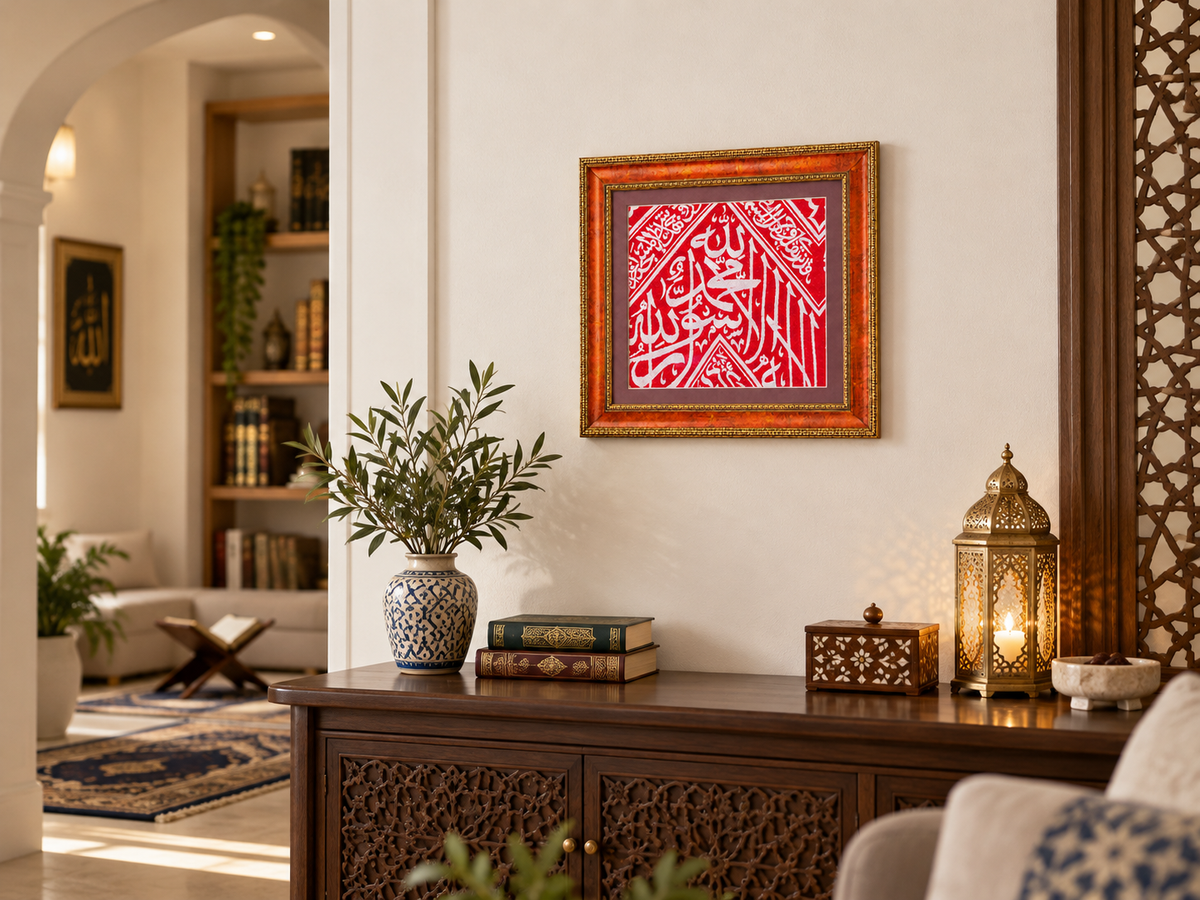 Certified Framed Prophet Muhammad (PBUH) Grave Cloth - Islamic Decor