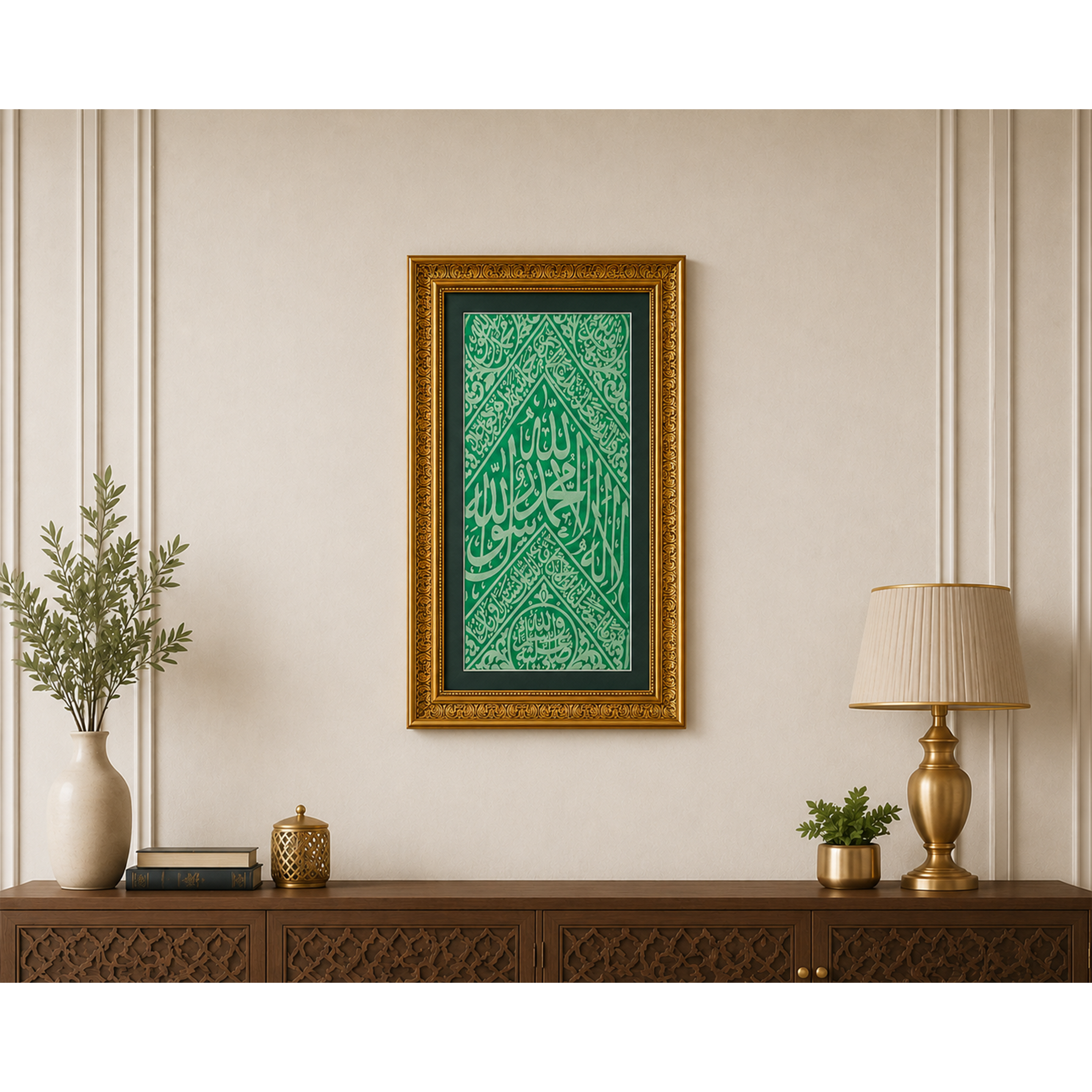 Certified Framed Prophet's Muhammad Grave Tomb Cloth - Premium Islamic Relic