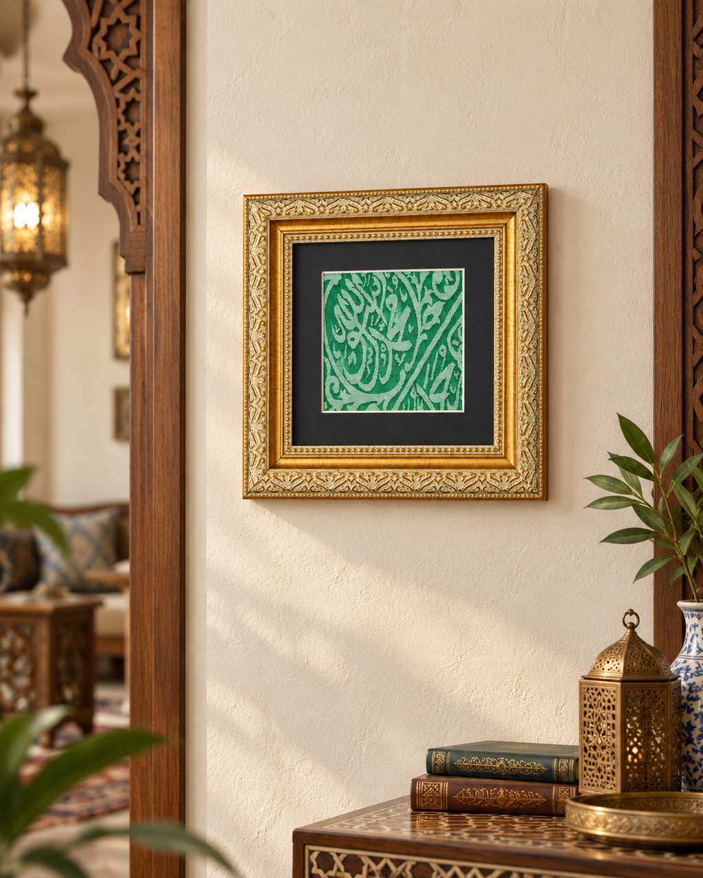 Certified Framed Prophet's Chamber Cloth - Premium Islamic Relic